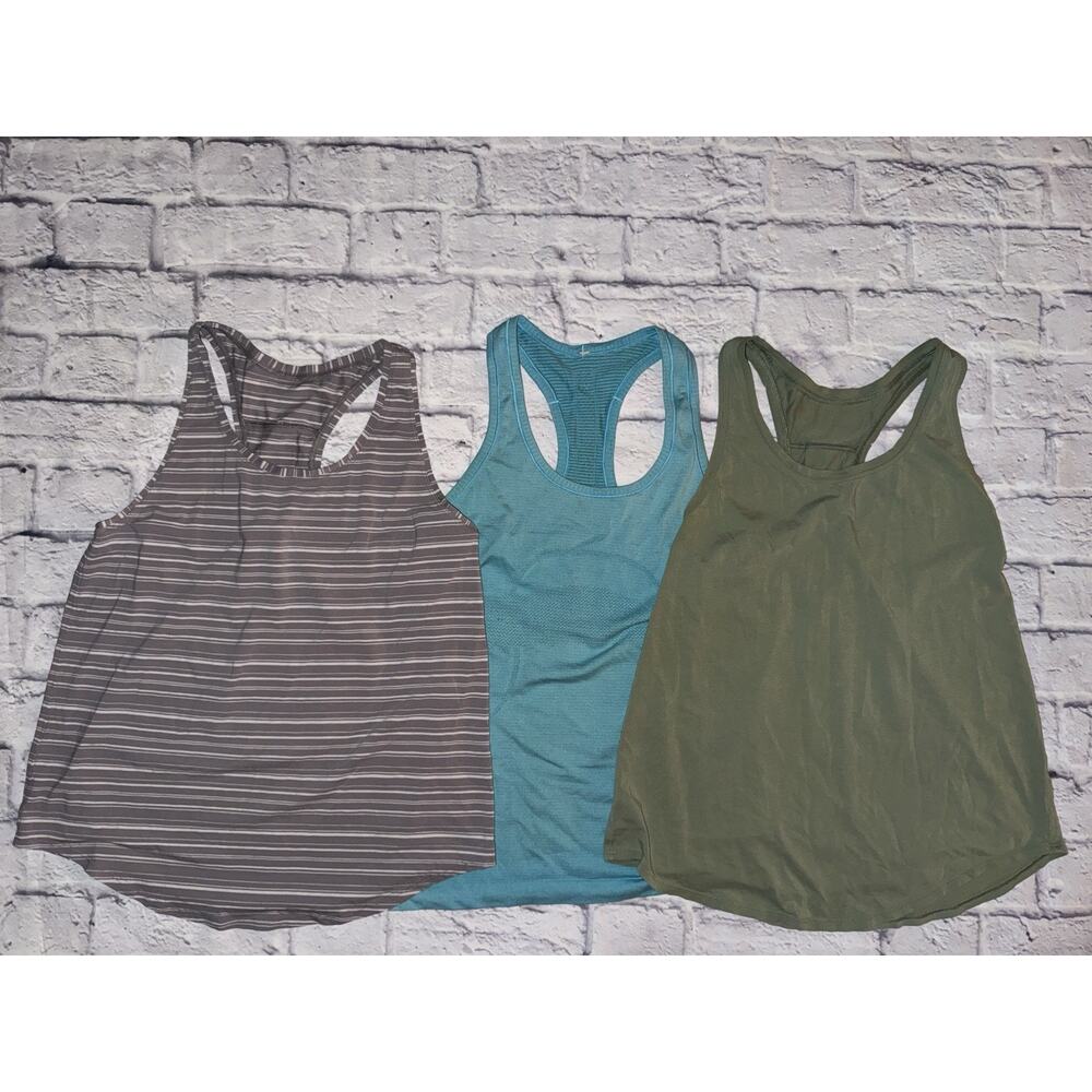 Lululemon Lot Of 3 Tanks Love Tech Swift Multi color Size 6